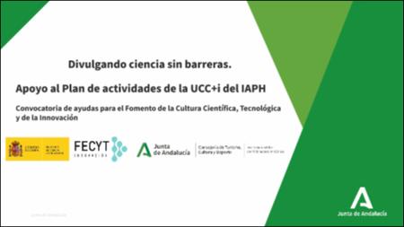 PRESENTACION PROYECTO JORNADA DINAMIZACIÓN IAPH FECYT dic2023.pdf.jp